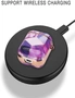 Pouch Me Apple Airpods 1 2 Case Cover TPU Design Key Chain Wireless Charging - Electroplated Purple Marble, hi-res
