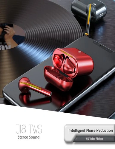 J18 TWS Earbuds Upgraded Bluetooth 5.1 Chip Touch Control in-Ear Headphones Stereo Sounds Deep Bass with Noise Cancelling Microphone, hi-res image number null