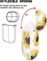 Pouch Me Apple Airpods Pro Case Cover Soft Silicone Floral Design with Key Chain Option Wireless Charging Support - Sunflower Clear Pro, hi-res