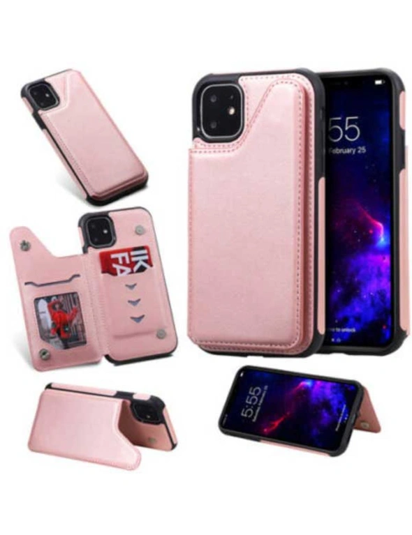 Card Leather Case (Suits iPhone 13 Pro [6.1]) - Rose Gold, hi-res image number null