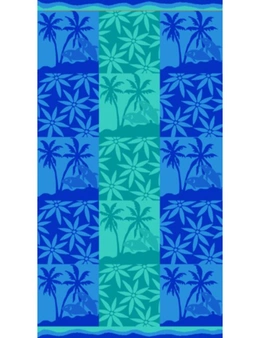 Double Jacquard Velour Palm Tree Beach Towels