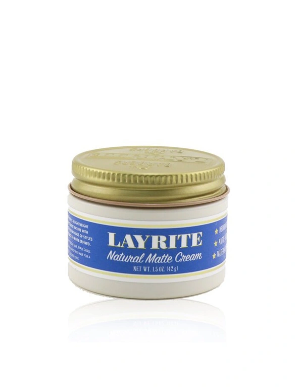 Layrite Natural Matte Cream (Medium Hold, Matte Finish, Water Soluble) , hi-res image number null