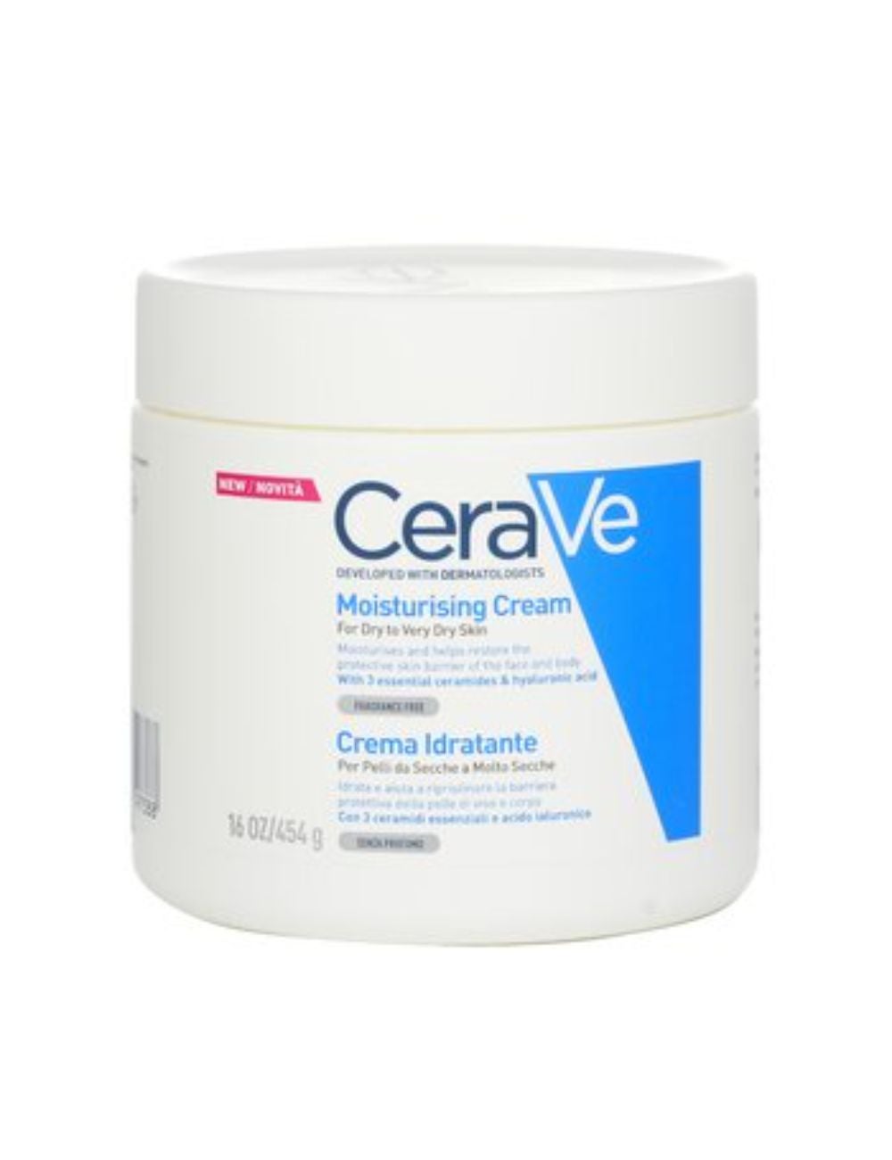 CeraVe - Moisturising Cream For Dry to Very Dry Skin 454g/16oz | W Lane