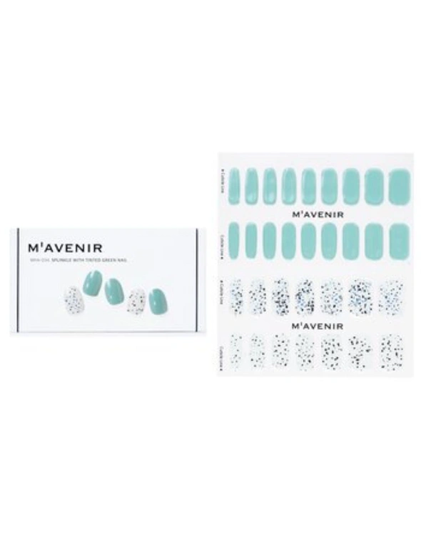 Mavenir - Nail Sticker (Blue) - # Splinkle With Tinted Green Nail  32pcs, hi-res image number null