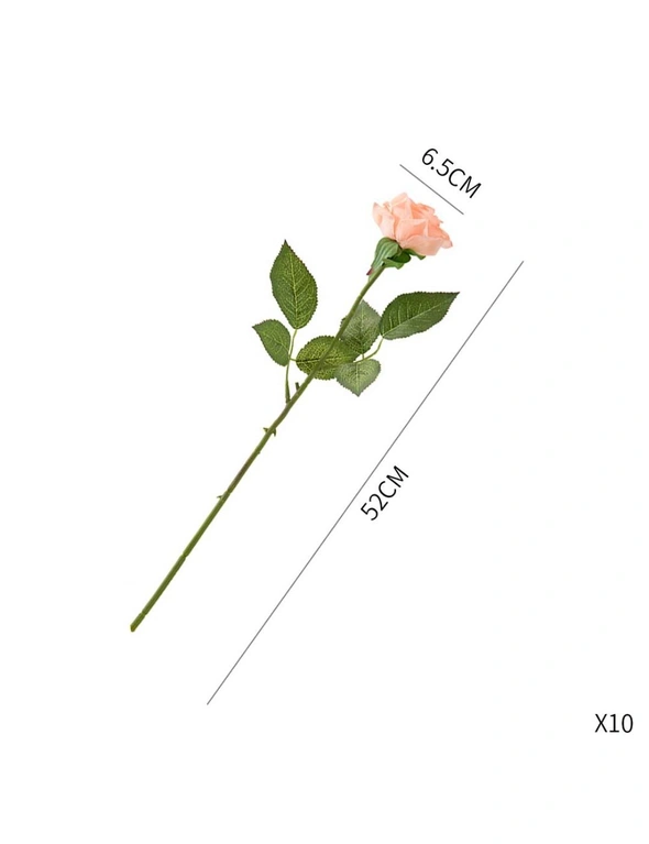 SOGA Artificial Silk Flower Rose Bouquet 10pcs, hi-res image number null