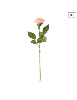 SOGA Artificial Silk Flower Rose Bouquet 5pcs