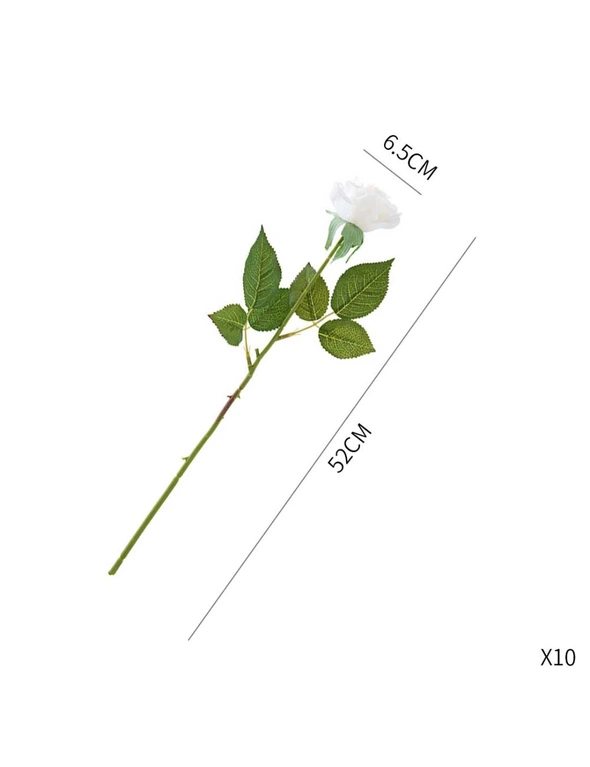 SOGA Artificial Silk Flower Rose Bouquet 10pcs, hi-res image number null