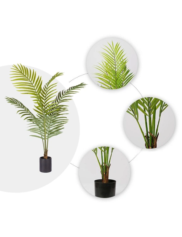 SOGA 120cm Green Artificial Indoor Rogue Areca Palm Tree Fake Tropical Plant Home Office Decor, hi-res image number null