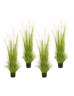 SOGA 4X 150cm Green Artificial Indoor Potted Reed Grass Tree Fake Plant Simulation Decorative