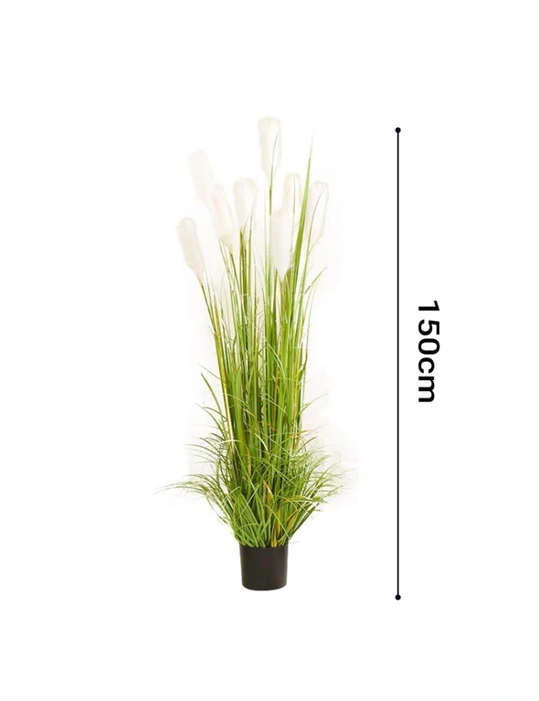 SOGA 4X 150cm Green Artificial Indoor Potted Reed Grass Tree Fake Plant Simulation Decorative, hi-res image number null