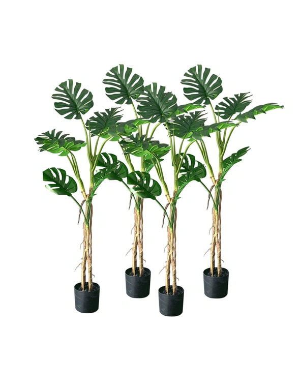 SOGA 4X 160cm Green Artificial Indoor Turtle Back Tree Fake Fern Plant Decorative, hi-res image number null