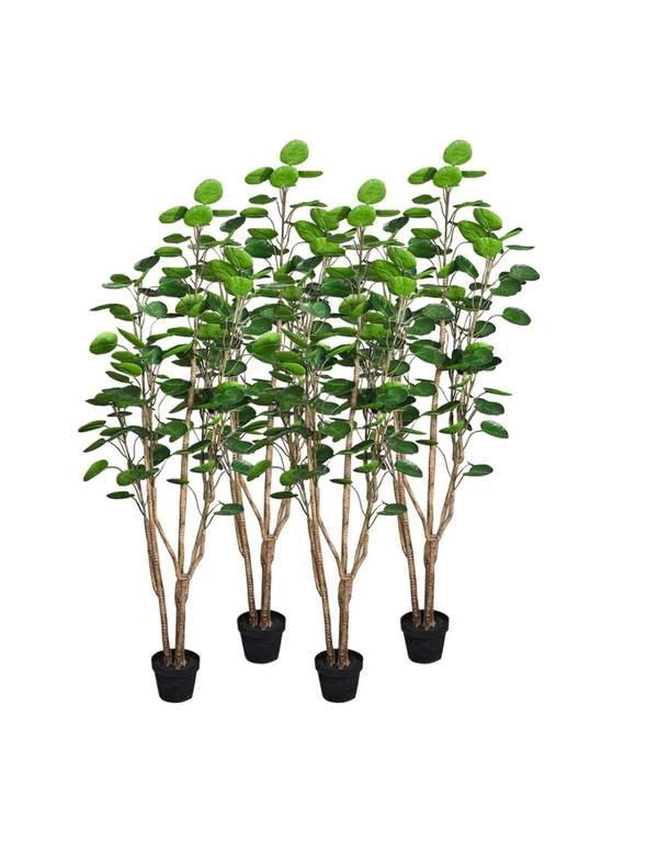 SOGA 4X 150cm Green Artificial Indoor Pocket Money Tree Fake Plant Simulation Decorative, hi-res image number null