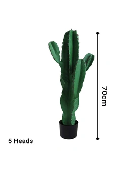 SOGA 2X 70cm Green Artificial Indoor Cactus Tree Fake Plant Simulation Decorative 5 Heads