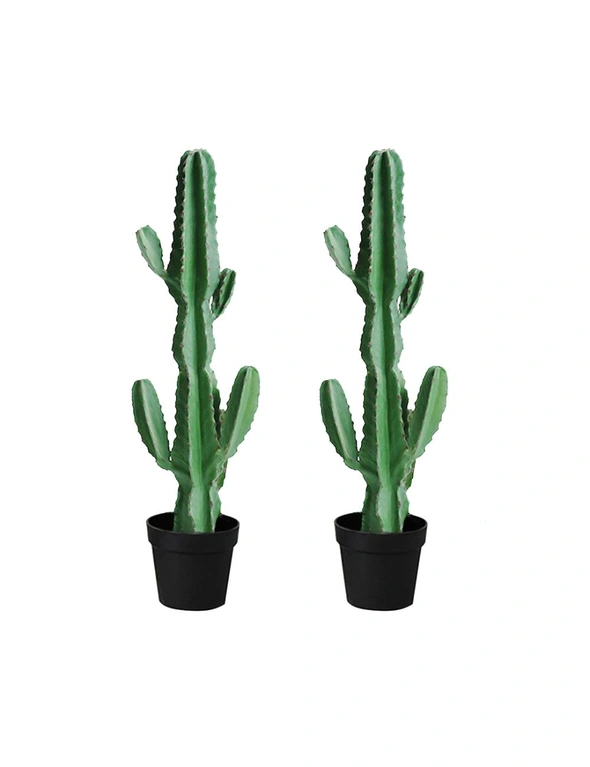 SOGA 2X 105cm Green Artificial Indoor Cactus Tree Fake Plant Simulation  Decorative 6 Heads