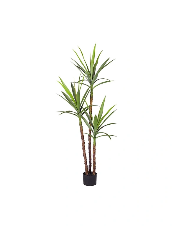SOGA 150cm Artificial Natural Green Dracaena Yucca Tree Fake Tropical Indoor Plant Home Office Decor, hi-res image number null