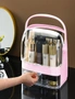 SOGA 2X 2 Tier Pink Countertop Makeup Cosmetic Storage Organiser Skincare Holder Jewelry Storage Box with Handle, hi-res