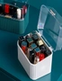 SOGA White Cosmetic Jewelry Storage Organiser Set Makeup Brush Lipstick Skincare Holder Jewelry Storage Box with Handle, hi-res