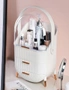 SOGA White Cosmetic Jewelry Storage Organiser Set Makeup Brush Lipstick Skincare Holder Jewelry Storage Box with Handle, hi-res