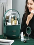 SOGA Green Cosmetic Jewelry Storage Organiser Set Makeup Brush Lipstick Skincare Holder Jewelry Storage Box with Handle, hi-res
