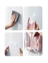 SOGA Pink Butterfly Shape Wall-Mounted Makeup Organiser Dustproof Waterproof Bathroom Storage Box Home Decor, hi-res