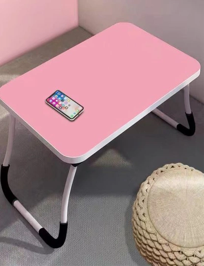 SOGA Pink Portable Bed Table Adjustable Foldable Bed Sofa Study Table Laptop Mini Desk Breakfast Tray Home Decor, hi-res image number null