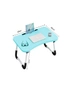 SOGA Blue Portable Bed Table Adjustable Foldable Bed Sofa Study Table Laptop Mini Desk with Notebook Stand Card Slot Holder Home Decor, hi-res