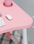 SOGA Pink Portable Bed Table Adjustable Folding Mini Desk Notebook Stand Card Slot Holder with Cup-Holder Home Decor, hi-res