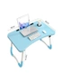 SOGA Blue Portable Bed Table Adjustable Foldable Bed Sofa Study Table Laptop Mini Desk with Notebook Stand Cup Slot Home Decor, hi-res