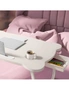 SOGA White Portable Bed Table Adjustable Folding Mini Desk With Mini Drawer and Cup-Holder Home Decor, hi-res
