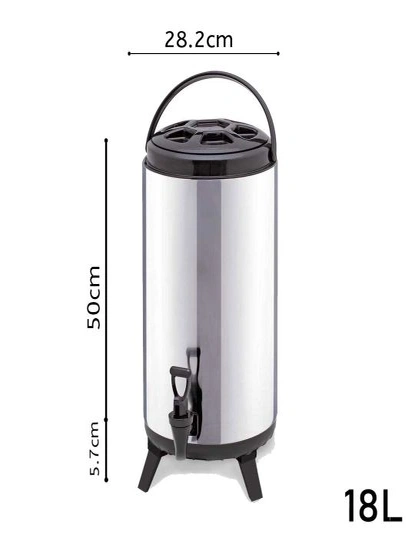 SOGA 8X 18L Portable Insulated Cold/Heat Coffee Tea Beer Barrel Brew Pot With Dispenser, hi-res image number null