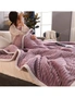 SOGA 2X Throw Blanket Warm Cozy Double Sided Thick Flannel Coverlet Fleece Bed Sofa Comforter Purple, hi-res