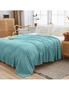 SOGA Sky Blue Throw Blanket Warm Cozy Striped Pattern Thin Flannel Coverlet Fleece Bed Sofa Comforter, hi-res