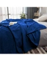 SOGA 2X Blue Throw Blanket Warm Cozy Striped Pattern Thin Flannel Coverlet Fleece Bed Sofa Comforter, hi-res