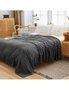 SOGA GreyThrow Blanket Warm Cozy Striped Pattern Thin Flannel Coverlet Fleece Bed Sofa Comforter, hi-res