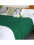 SOGA 2X Green Diamond Pattern Knitted Throw Blanket Warm Cozy Woven Cover Couch Bed Sofa Home Decor with Tassels, hi-res