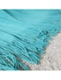 SOGA Teal Acrylic Knitted Throw Blanket Solid Fringed Warm Cozy Woven Cover Couch Bed Sofa Home Decor, hi-res