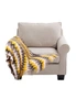 SOGA 170cm Yellow Zigzag Striped Throw Blanket Acrylic Wave Knitted Fringed Woven Cover Couch Bed Sofa Home Decor, hi-res