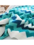 SOGA 170cm Blue Zigzag Striped Throw Blanket Acrylic Wave Knitted Fringed Woven Cover Couch Bed Sofa Home Decor, hi-res