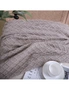 SOGA Coffee Diamond Pattern Knitted Throw Blanket Warm Cozy Woven Cover Couch Bed Sofa Home Decor with Tassels, hi-res