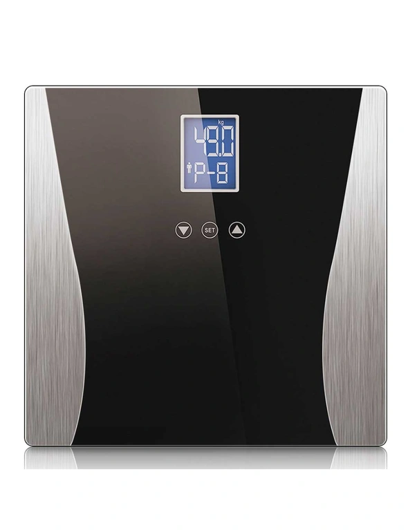 SOGA Digital Body Fat LCD Bathroom Scale Black, hi-res image number null
