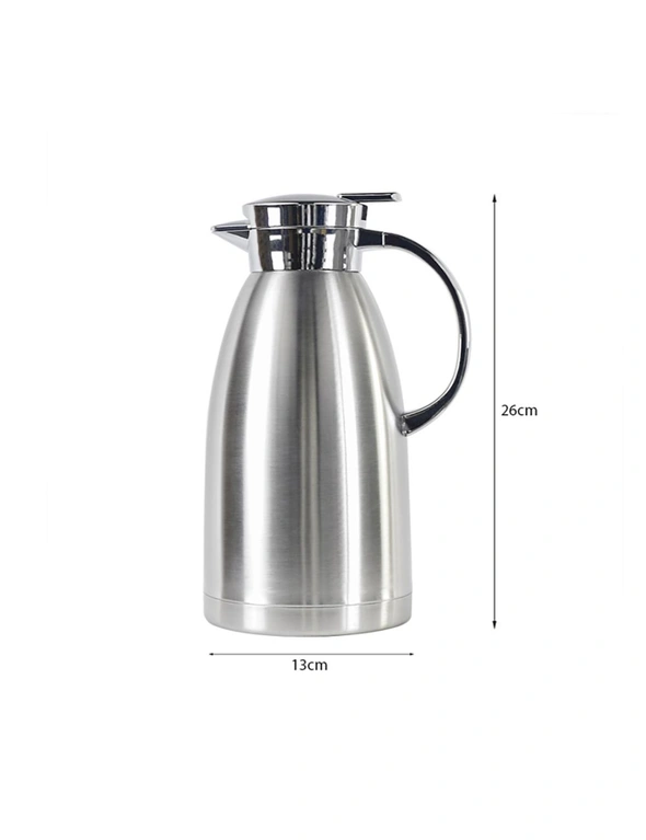 SOGA 1.8L Stainless Steel Kettle Insulated Vacuum Flask Water Coffee Jug Thermal, hi-res image number null