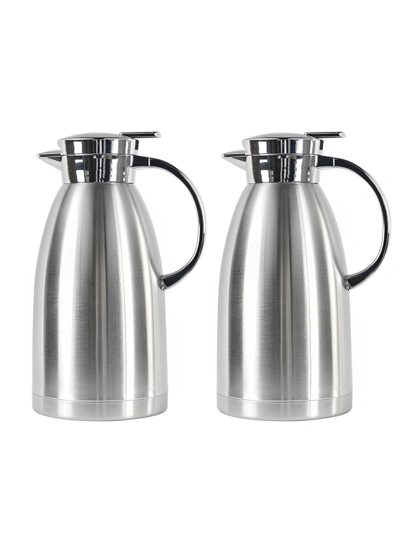 SOGA 2X 1.8L Stainless Steel Kettle Insulated Vacuum Flask Water Coffee Jug Thermal, hi-res image number null