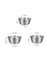 SOGA Stainless Steel Nesting Basin Colander Perforated Kitchen Sink Washing Bowl Metal Basket Strainer Set of 3, hi-res