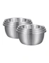 SOGA 2X Stainless Steel Nesting Basin Colander Perforated Kitchen Sink Washing Bowl Metal Basket Strainer Set of 3, hi-res