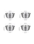 SOGA Stainless Steel Nesting Basin Colander Perforated Kitchen Sink Washing Bowl Metal Basket Strainer Set of 4, hi-res