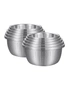 SOGA 2X Stainless Steel Nesting Basin Colander Perforated Kitchen Sink Washing Bowl Metal Basket Strainer Set of 5, hi-res