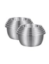SOGA 2X Stainless Steel Nesting Basin Colander Perforated Kitchen Sink Washing Bowl Metal Basket Strainer Set of 5, hi-res