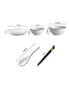 SOGA White Japanese Style Ceramic Dinnerware Crockery Soup Bowl Plate Server Kitchen Home Decor Set of 6, hi-res