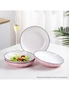 SOGA Pink Japanese Style Ceramic Dinnerware Crockery Soup Bowl Plate Server Kitchen Home Decor Set of 4, hi-res