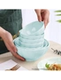 SOGA Light Blue Japanese Style Ceramic Dinnerware Crockery Soup Bowl Plate Server Kitchen Home Decor Set of 12, hi-res